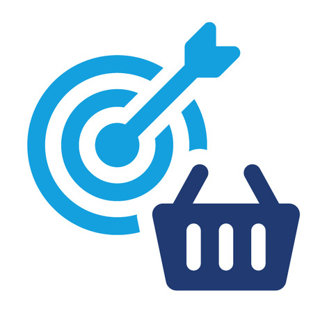 Target and shopping cart icon